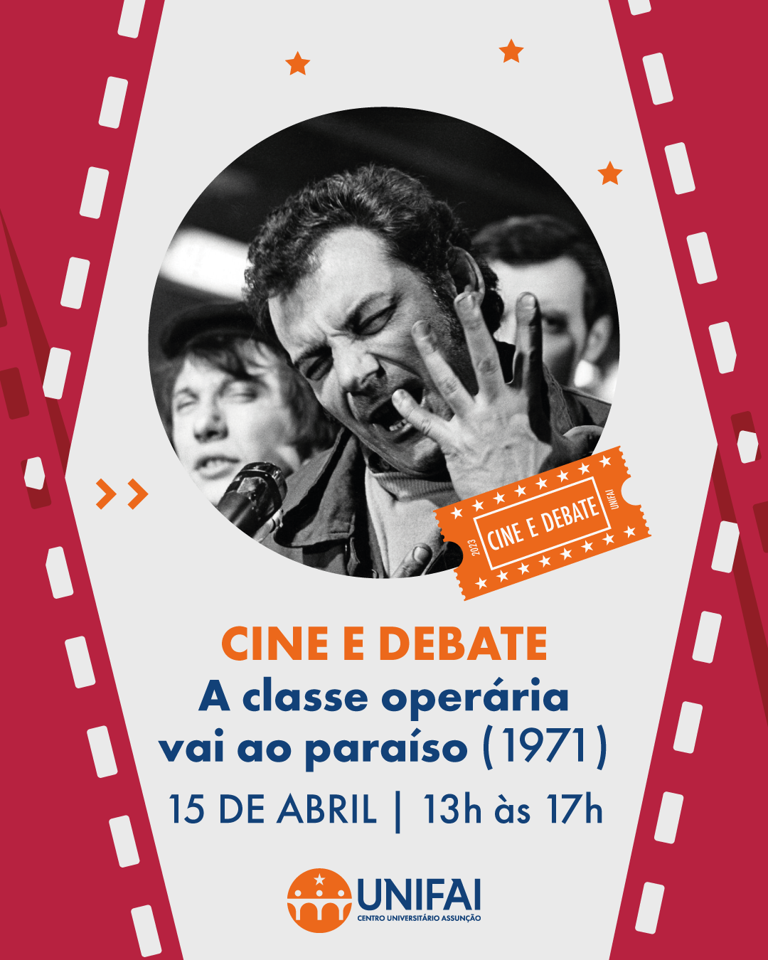 Cartaz do Cinema e Debate