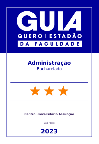 Imagem do Guia do Estudante Estadão 2023 do curso de Administração Bacharelado - 3 estrelas