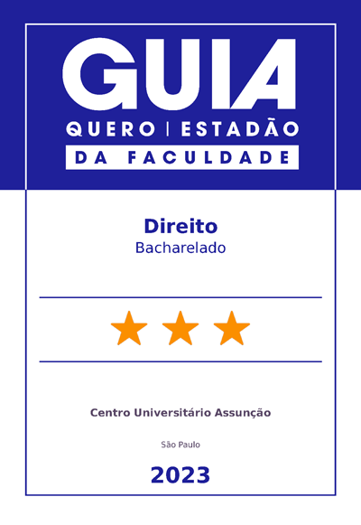 Imagem do Guia do Estudante Estadão 2023 do curso de Direito Bacharelado - 3 estrelas