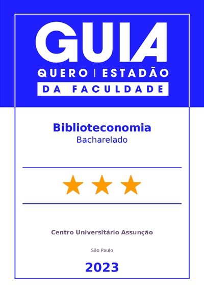 Imagem do Guia do Estudante Estadão 2023 do curso de Biblioteconomia Bacharelado - 3 estrelas